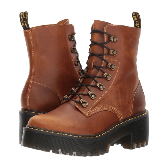 Dr. Martens Women's Leona Platform Quad Retro BUTTERSCOTCH ORLEANS WP US 9 RARE! - Picture 1 of 16